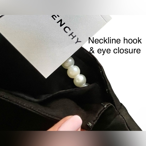 Givenchy Classy Black Dress draping cape-like panel overlays on front & back NWT - Picture 12 of 14